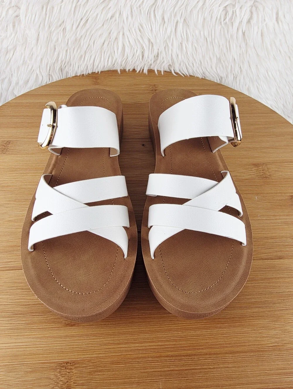 WOMEN'S SLIP ON SANDALS ( OTTO -22 WHITE) - Picture 5 of 9